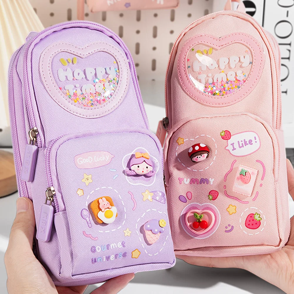 High Appearance Level Large-capacity Schoolbag And Pen Case Primary School Stationery Bag And Box Multi-functional Pen Case