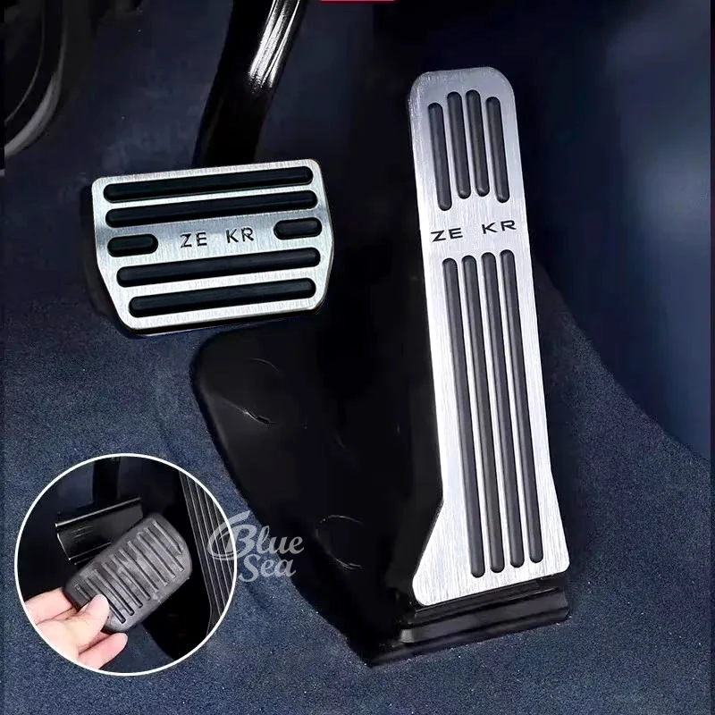 2Pcs Brake Pedal For ZEEKR 7X 9X 001/007/009/MIX/GT Aluminum Alloy Brake Accelerator Pedal Covers Set Anti-Slip Foot Rest Pedals