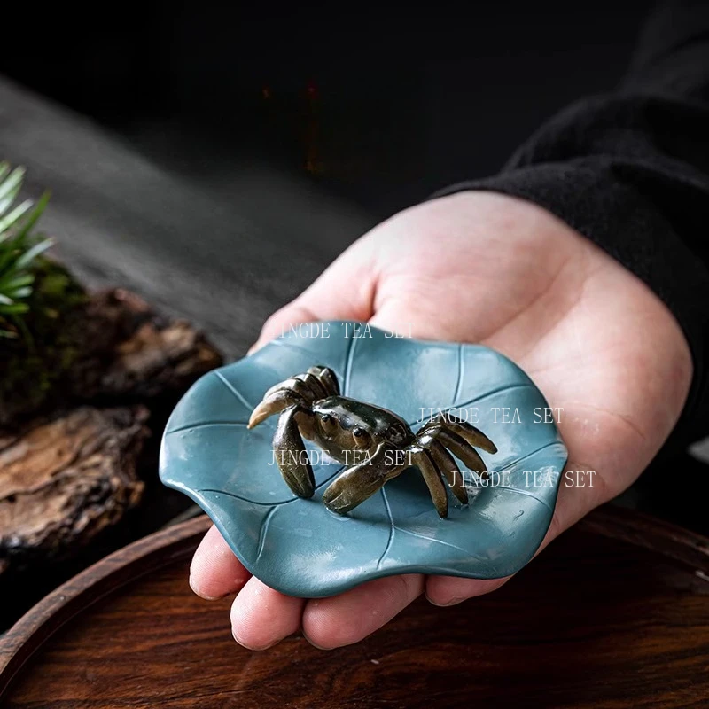 Tea Pet Ornament Household Flushing Color Changing Crab Decoration Ornament Resin Tea Play Nourishing Tea Set Accessories