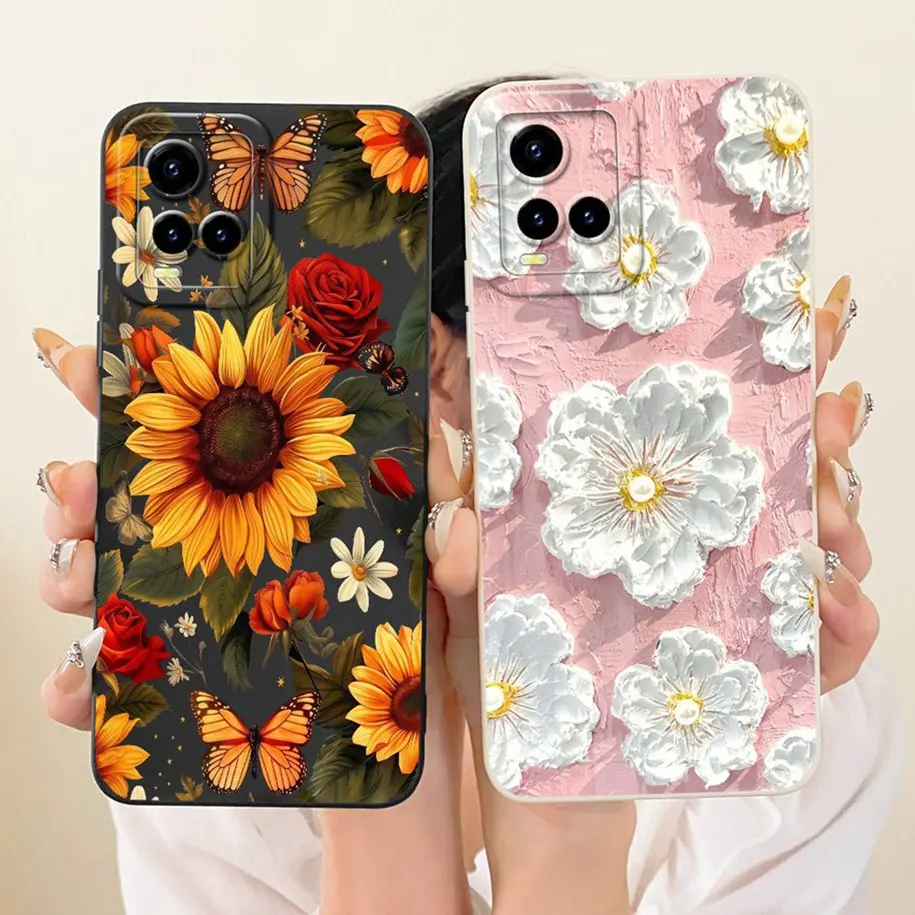 Floral Soft Silicone Shockproof Phone Cover - New Fashion Design