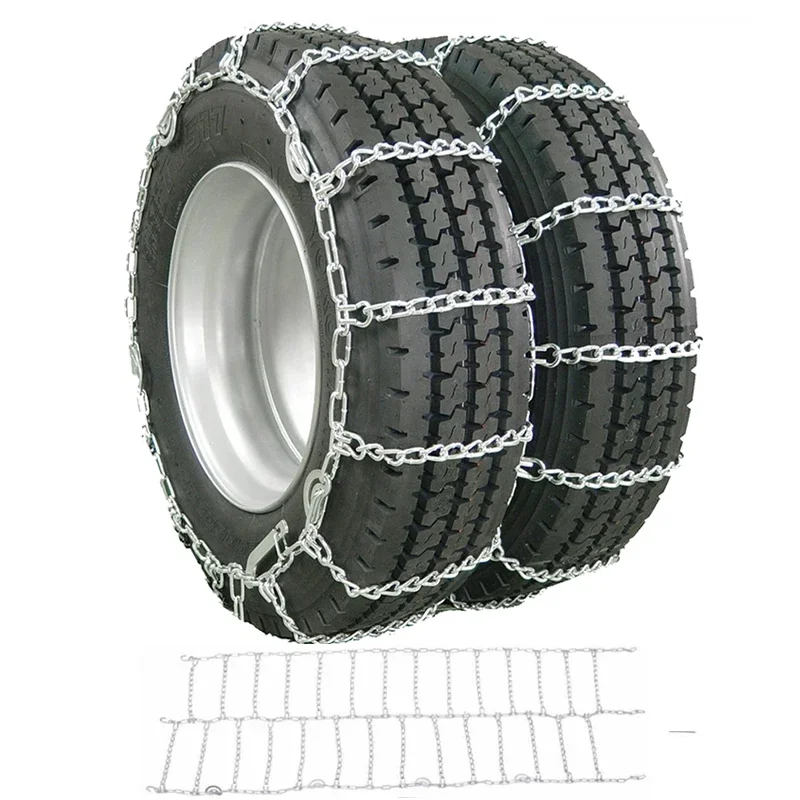 Direct Factory Sale Heavy-Duty Truck / SUV Winter Twist Link Double Tire Snow Chain 24.5" Tire Chains-DOT Approved
