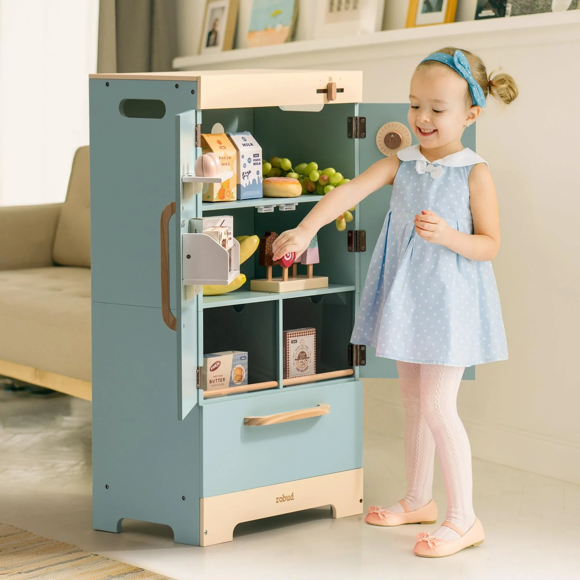 Robud Wooden Play Fridge 3