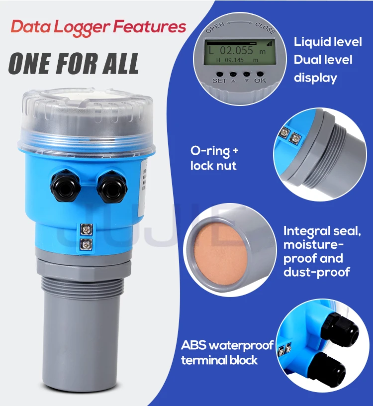 3m 5m 8m 10m Ultrasonic Level Meter 4-20mA Noncontact Level Meter Oil Fuel Tank