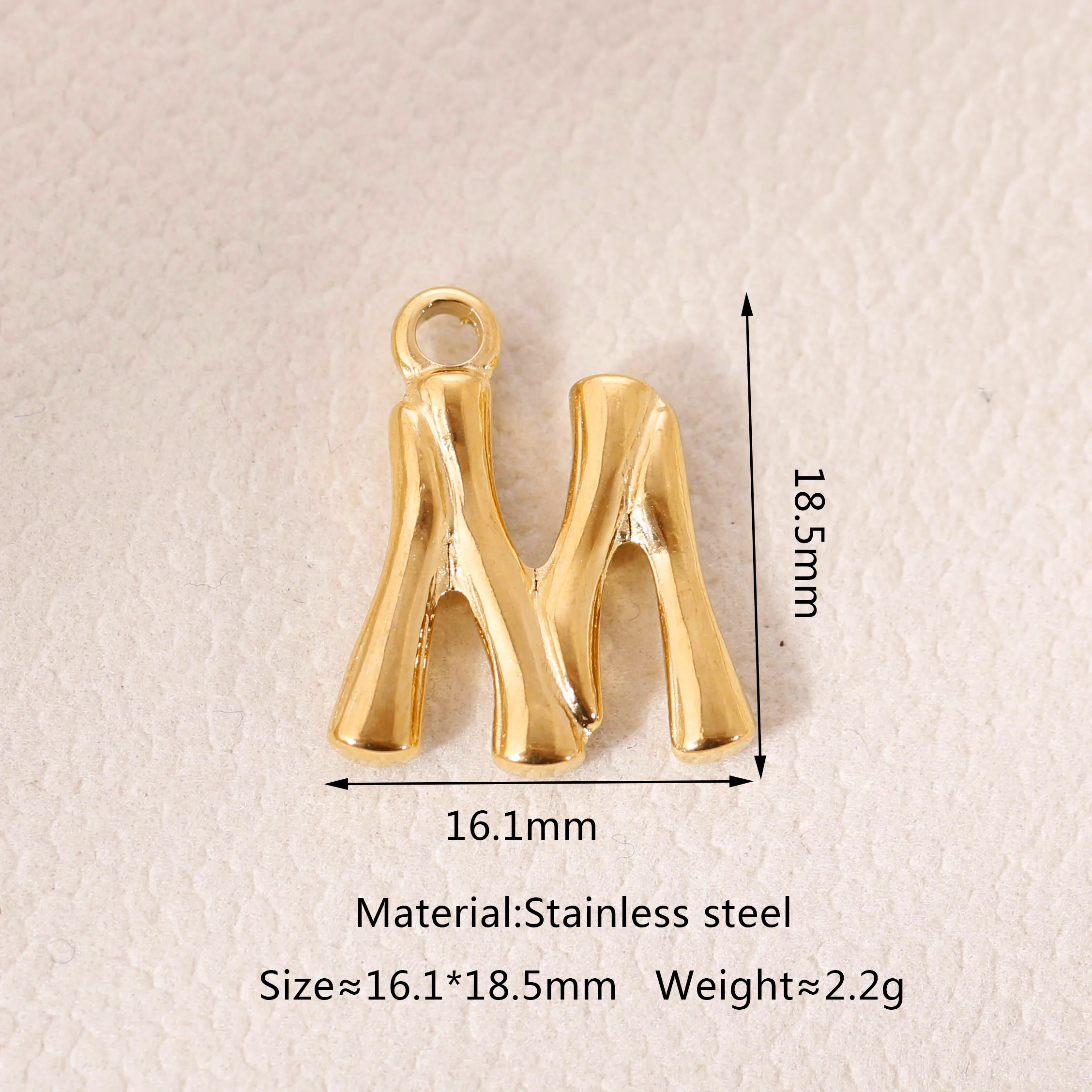 3 Teile/los Englisch Buchstaben Charms Edelstahl PVD Überzug Initial A-Z Alphabet Anhänger DIY Personalisierte Schmuck Finden – Detail 19