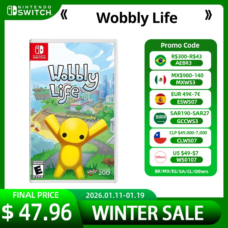 Wobbly Life Nintendo Switch Game 100% New Nintendo Physical Game