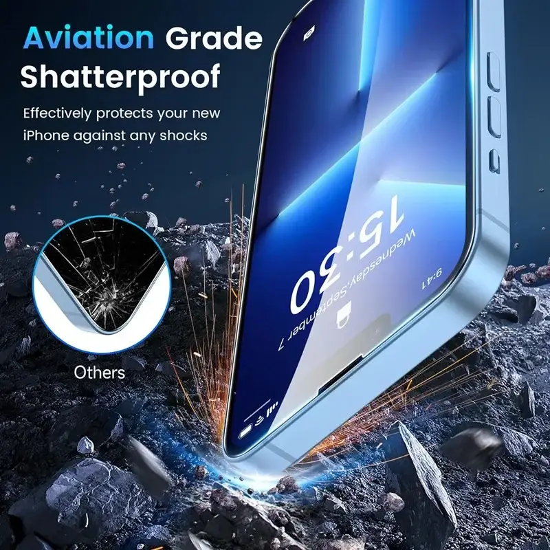 5Pcs Tempered Glass For iPhone 15 13 11 12 14 Pro Max Mini Screen Protector For IPhone 16 17 8 Plus X XR XS MAX Protective Glass - Image 4