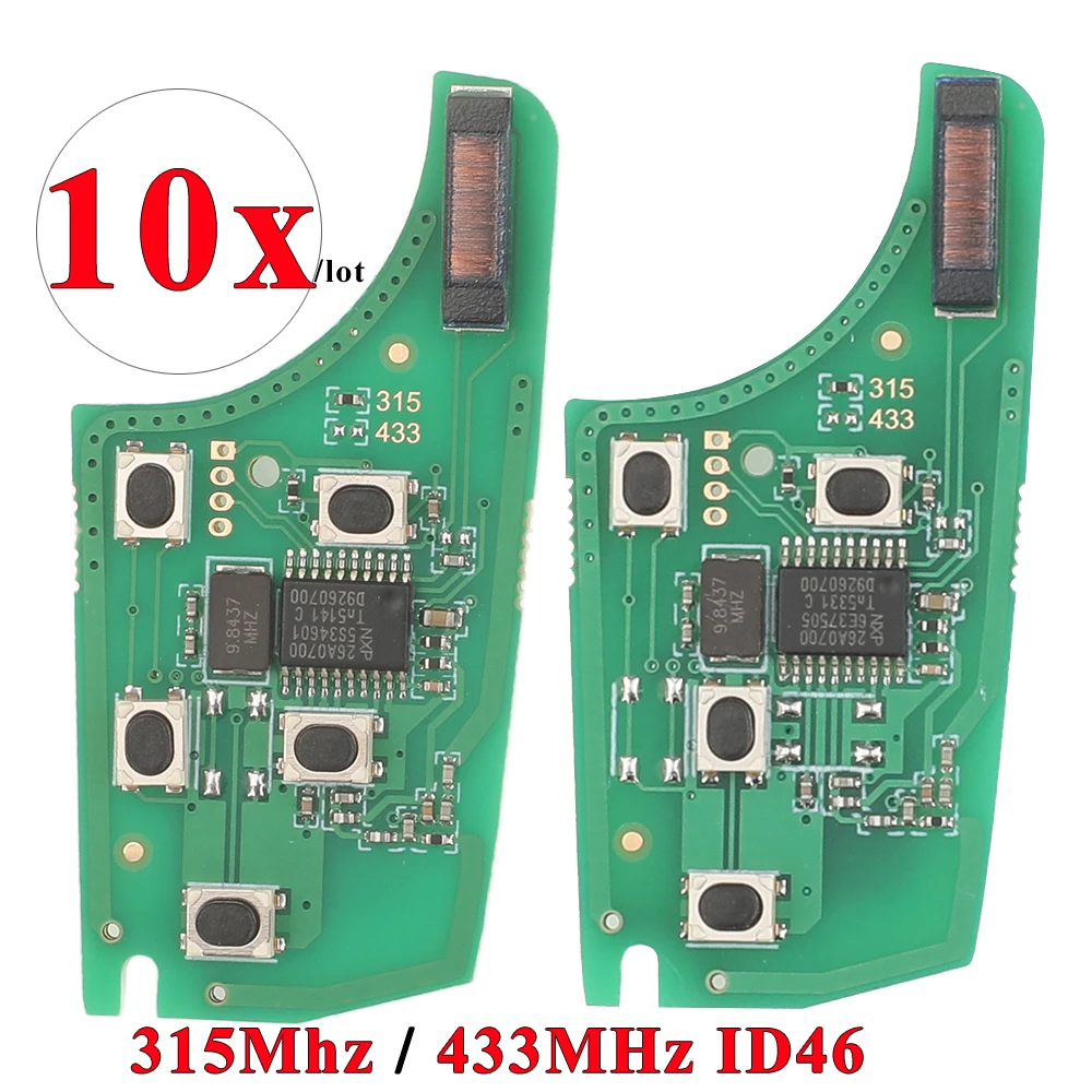 Jingyuqin 10 stücke Auto Fernbedienung Schlüssel Elektronische Platine für Chevrolet Malibu Cruze Aveo Funken Segel Opel Buick 315/433 MHz ID46