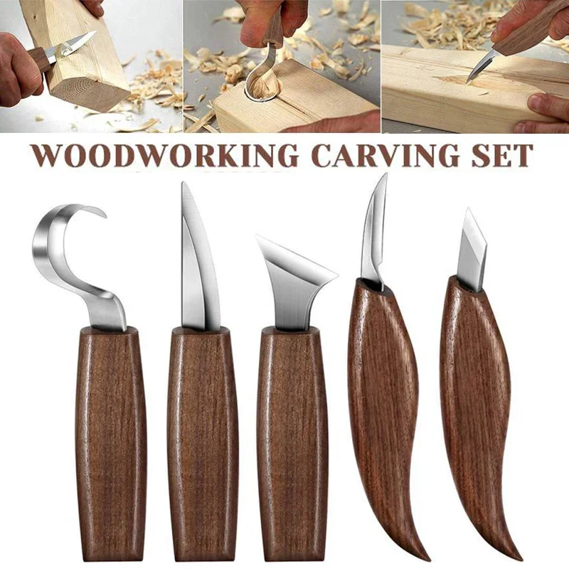 1/5pc Woodworking Chisels Carbon Steel Woodcut Wood Sculpture Carpenter  Carve Flat Chisel Wood Carve DIY Woodworking Hand Tool - AliExpress