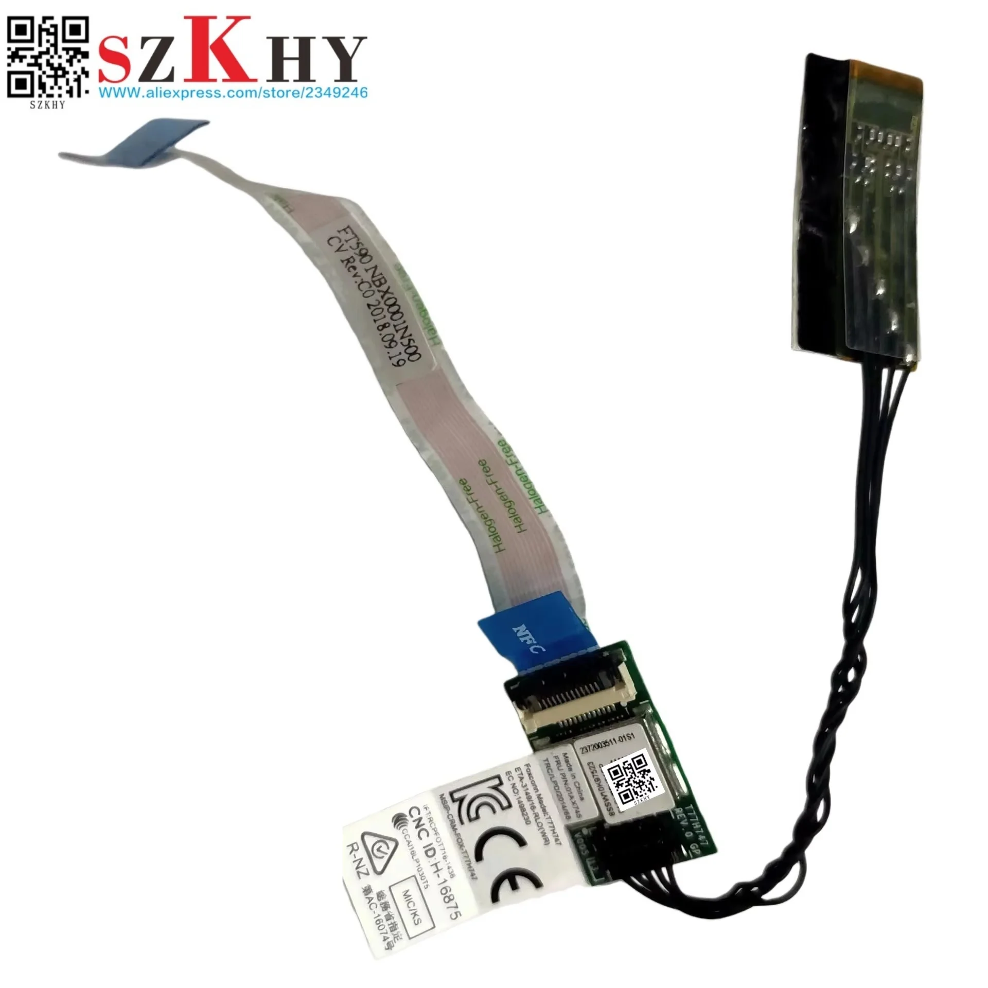 ThinkPad P15s T15 T590 P53s용 NFC NPC300, 01AX745 02H..