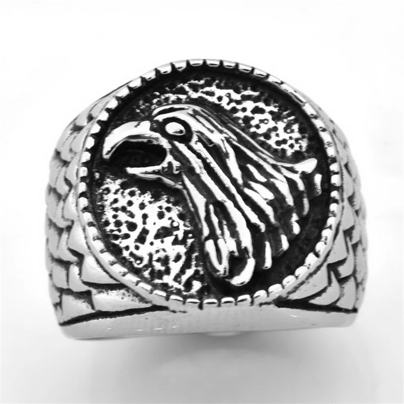 

Viking Raven Ring Fashion Accessories Stainless Steel Raven Men's Ring Viking Jewelry