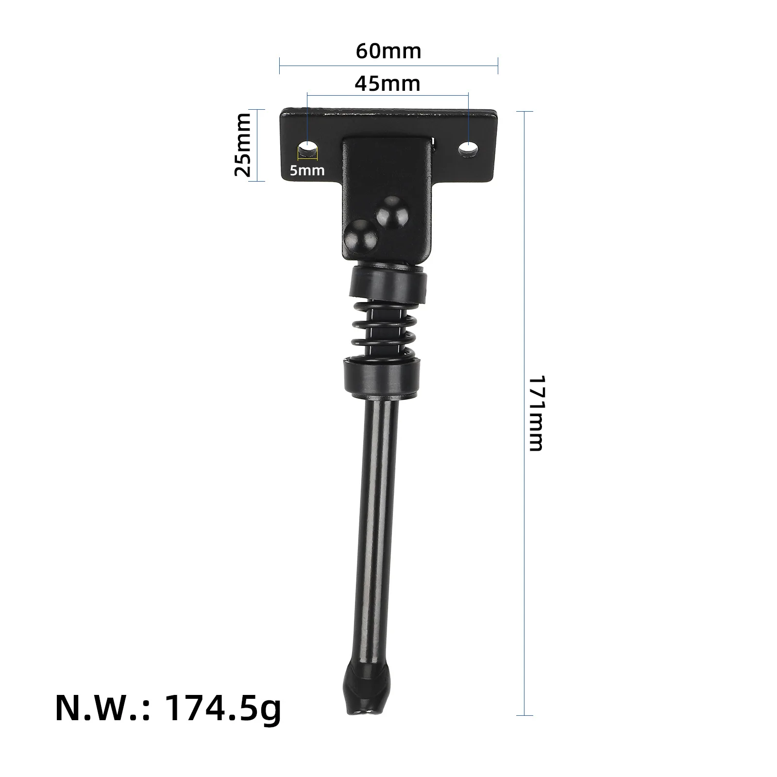 Kickstand for Kugoo M4 M4 Pro Electric Scooter Foot Support Stand Parking Side Support Stand Brace Parts 128mm 155mm 171mm 180mm Electric Scooter Spare Parts Electric Scooter Accessories Scooter Accessories Electric Scooter Foot Stand