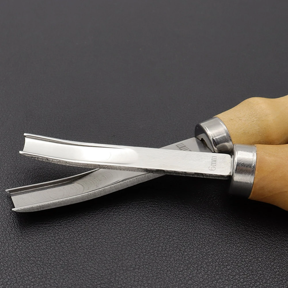 4/6/8/10/12/14/16mm Leather Edge Skiving Beveler Tool Set Wide Mouth Leathercraft Edge Skiving Beveler Leather Trimmer 1pc