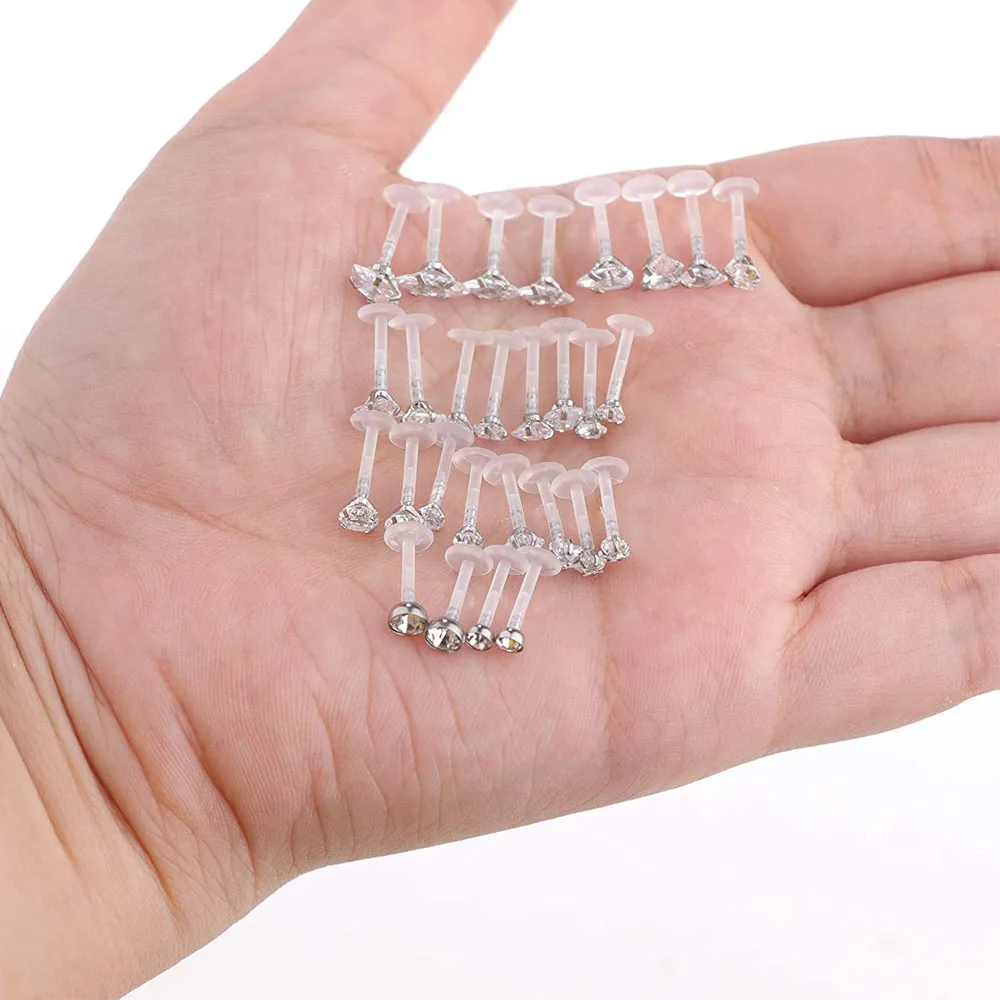 Piercing Jewelry Body Piercing Jewelry Body Jewelry Ear Piercing Jewelry Body Piercing Earrings Ear Studs 16G Forward Helix Cartilage Tragus Earring Studs Internal Threaded Labret Lip Monroe Ring 8MM Barbell Body Piercing Jewelry