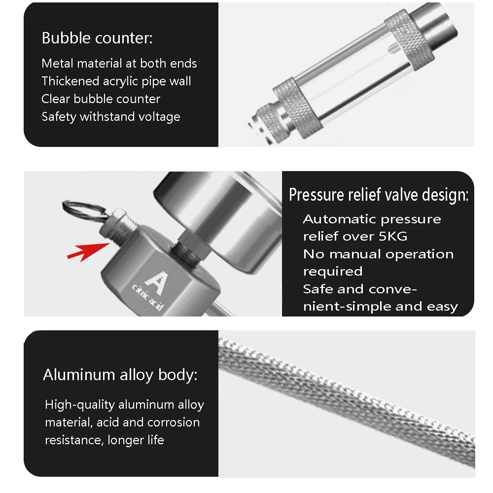 Fzone 2.5 L Aquarium CO2 Generator System Carbon Dioxide Reactor Kit With Regulator And Needle Valve For Aquarium Plants Tanks In Kenya | Air Pump Accessories