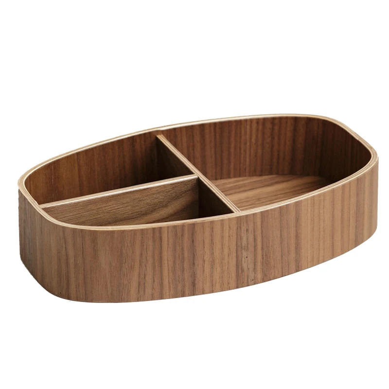 

Wooden partition storage box, organizing box, home desktop, organizing decorations, decorations, creative gift items