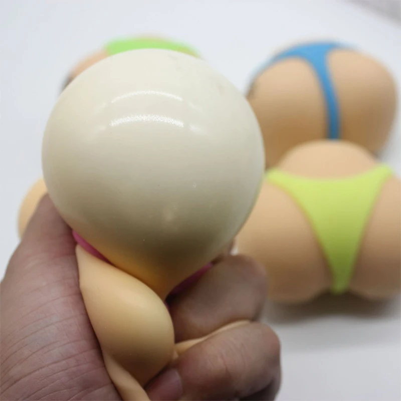 재미있는 엉덩이 모양의 스트레스 볼, 스퀴시 릴리프 스퀴즈 볼, 스트레스 장난감, 어린이 및 성인용 감압 완화 장난감, 실용적인 장난감, 1 개
