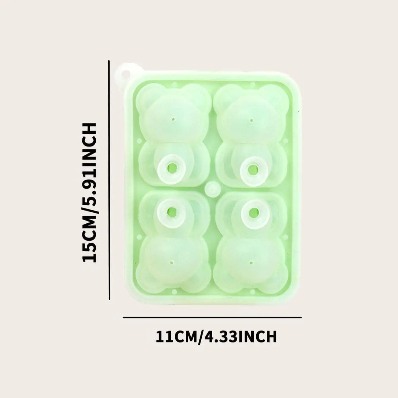 1PC - Creative Bear Ice Block Mold Food grade Silicone Ice Grid Ice Box Coffee Milk Tea Mold Ice Cream Mold