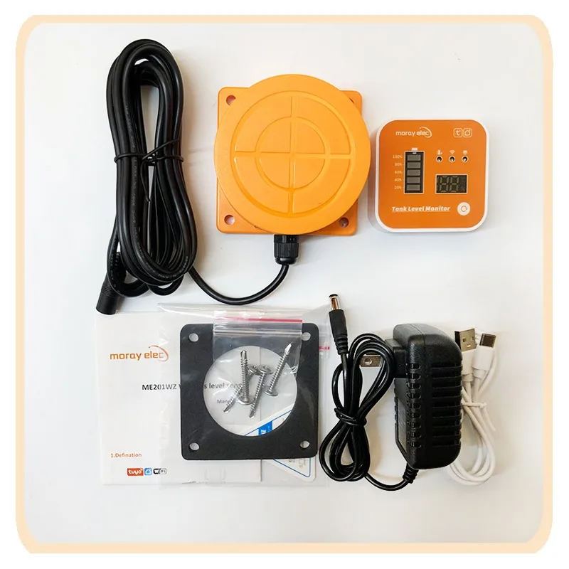 Tuya Smart WiFi Ultrasonic Liquid Level Sensor Tank Monitor LED Display Real-Tim