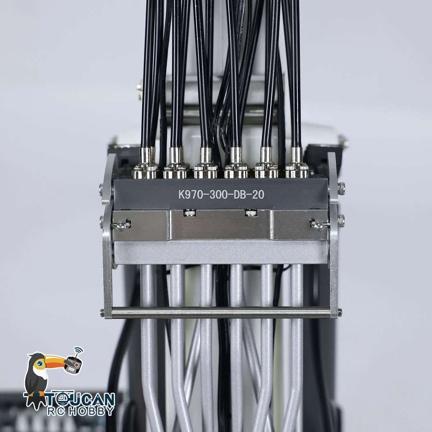 S2be03913d75641e9b5edb40313a351b3z 1/14 koparki hydrauliczne RC K970-300 maszyna do rozbiórki z wymiennym 2-ramiennym zdalnie sterowanym dźwiękiem TOUCAN