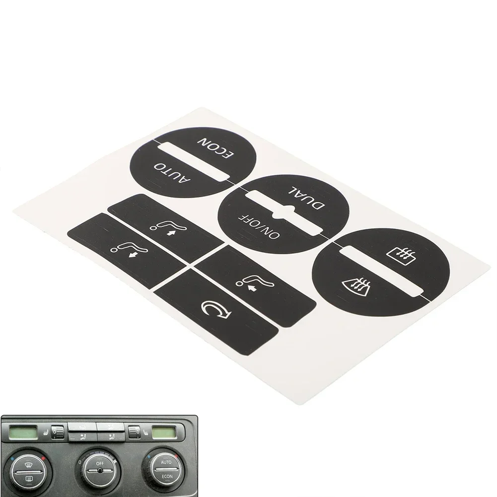 1PC Worn Peeling Buttons Repair Sticker for VW GOLF Mk5 PASSAT AC Control Button Decals  Automotive Interior Car Accessories