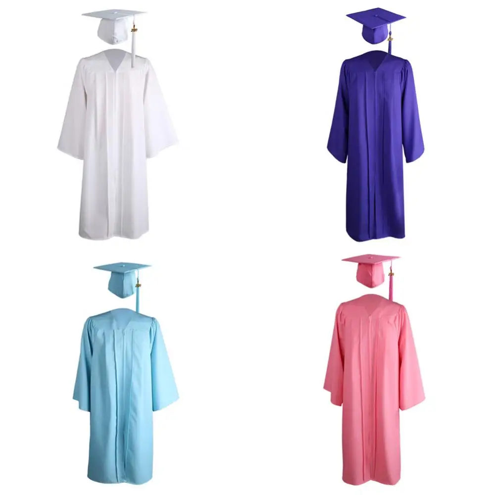 

Graduation Gown Mortarboard Cap Academic Robe Gown University 2021 Adult Zip Closure Mortarboard CapS Graduation CapS and Tassel