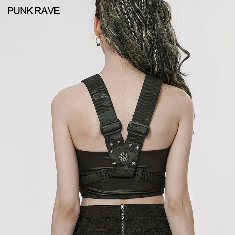 PUNK RAVE Women's The Post-apocalyptic Style Strap Bag Hard Nylon