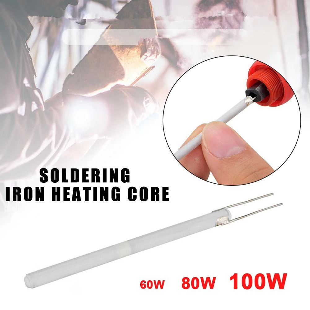 hot air soldering Adjustable Temperature Electric Ceramic Soldering Iron Core Heater 220V 60/80/100W Ceramic Internal Heating Element Heater gas welding equipment