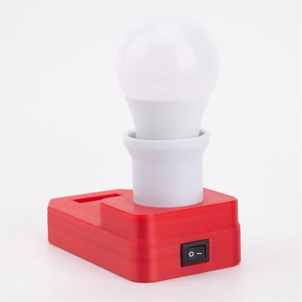 Portable Work Light for Craftsman V20 20V Max Li-ion Battery E27 Base Adapter Wear 5W Ball Bulb for Emergency Light（No Battery）