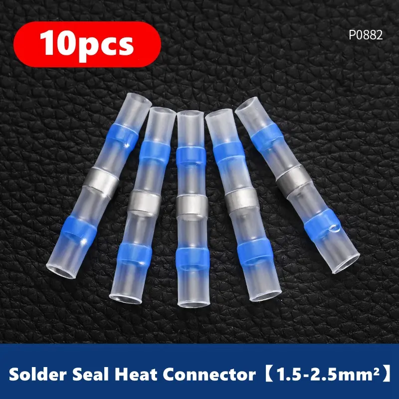 10/50/100 PCS Solder Seal Wire Butt Connectors Welding Ring Heat Shrink Terminal,Waterproof Insulated Electrical Wire Terminals image 9