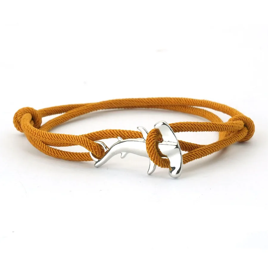 Double Layer Men's Shark Bracelet - Adjustable Nautical String Bracelet