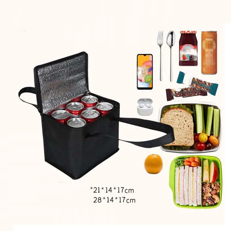 

Сумка для пикника, сумка для льда на молнии для пикника, кемпинга, жестяная фольгированная сумка для еды, изолированная Автомобильная Портативная сумка для ланча, складная Изолированная