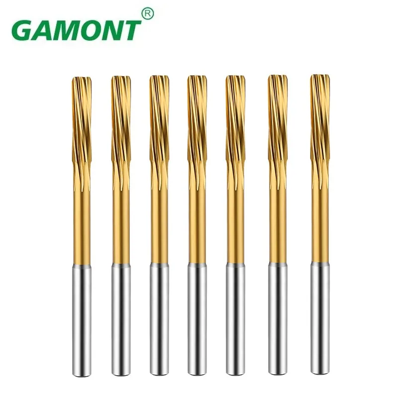 GAMONT HSS-CO Helical Reamer Cobalt Titanium Plated Stainless Steel Special Straight Shank Reamer 3-20 Decimal Point Reamer 5