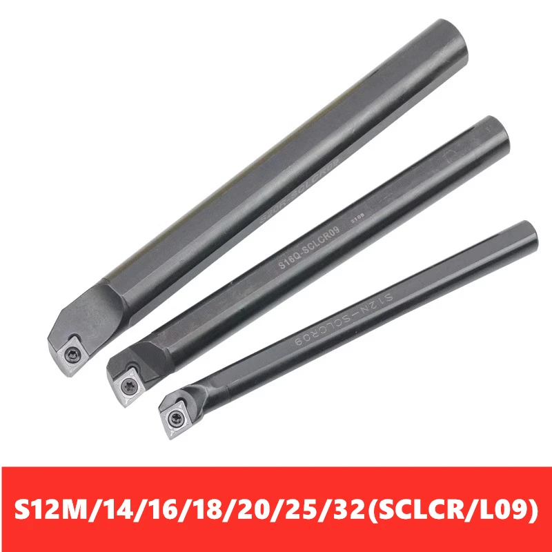 Set 5 Barre Di Alesatura SCLCR Con Inserti CCMT – Diametri 7/10/12/16/20 Mm – Utensili Da Tornio Per Semifinitura E Finitura