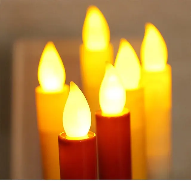 KE04223-JIA Bougies Sans Flamme De Noël LED Simulation Flamme Santa Décoration Veilleuse Pour