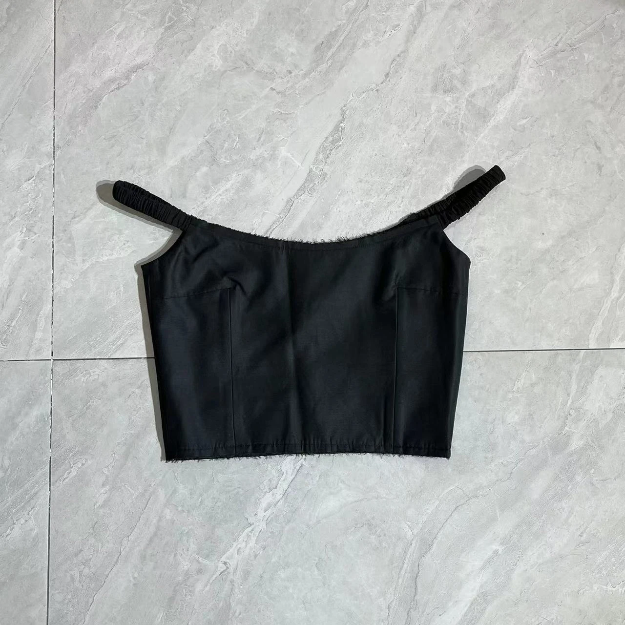 

Women 2023 New Simple Slash Neck Short Vest Tank Top