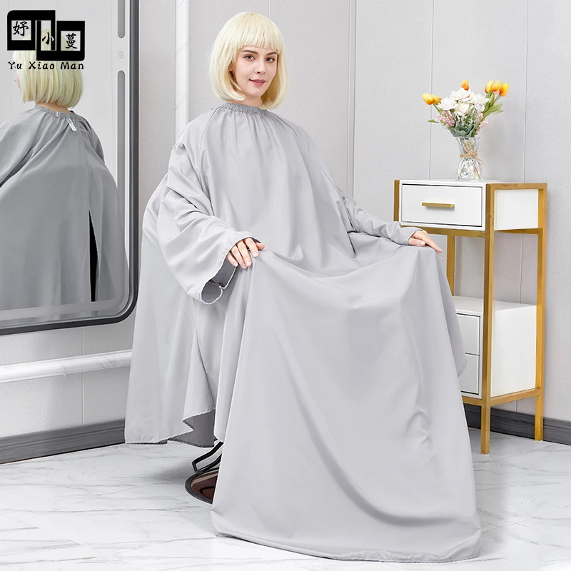 

Professional Barber Accessories Hairdressing Aprons Extended Sleeve Haircutting Salon Cape Waterproof Hairdresser Barber Apron