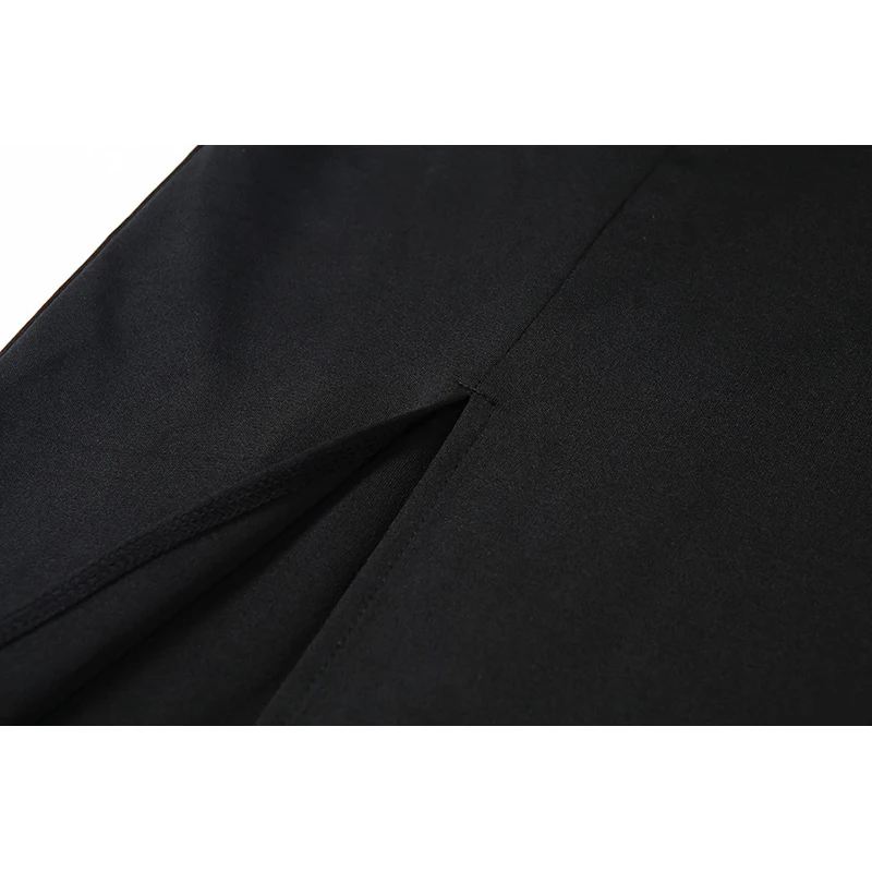 Fashion Spring and Summer New Women's U-neck Slim-fitting Dress Elegant Split-ended Women's Suspender Long Dress Evening Dress