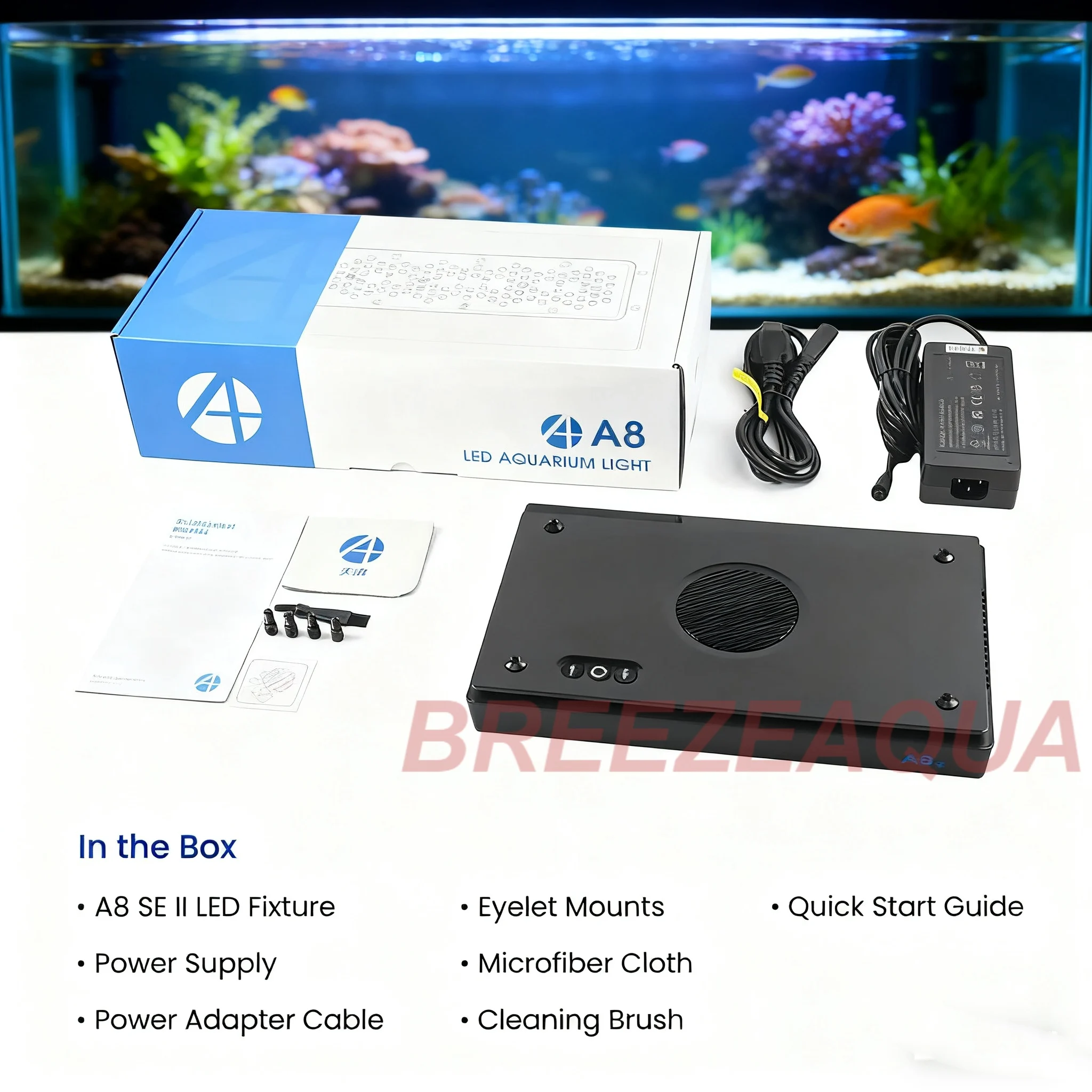 A8se II Max and Blue 240W WiFi App Control Programmable Marine Aquarium Fish Tank Coral Led Reef Light SPS LPS aquarium light,aquarium lamp