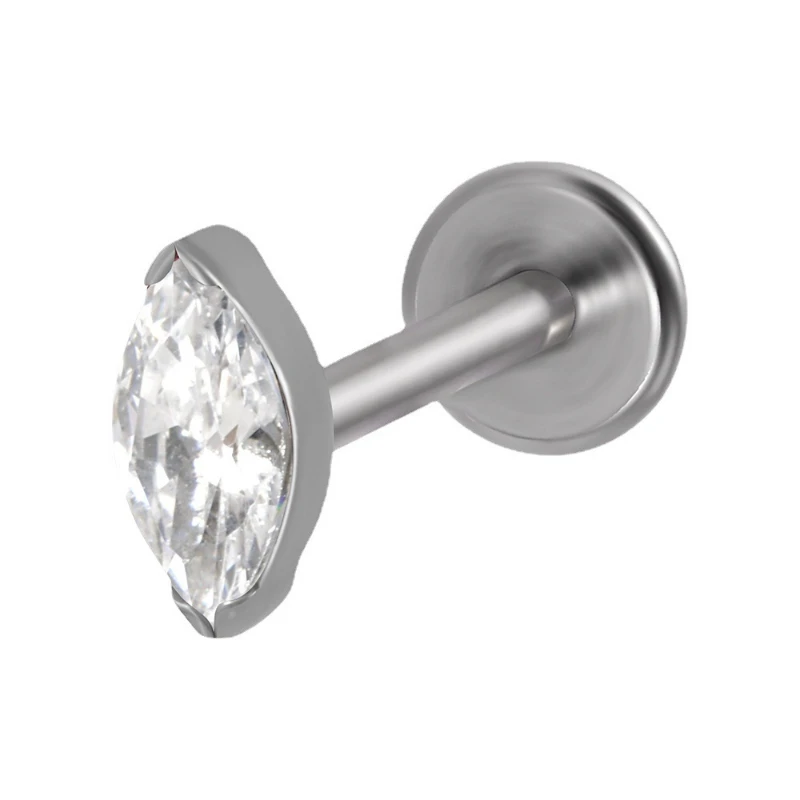 Titanium Horse Eye Lip Nail Single Color Horse Eye Ear Bone Nail Mini Opal Teardrop Mole Nail Ear Bone Ring