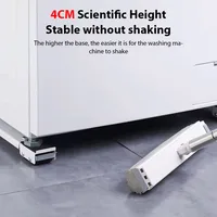 Base de réfrigérateur avec support mobile, support de machine à laver durable antidérapant, base de réfrigérateur extensible et réglable pour la maison 3