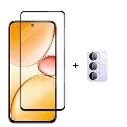 6 - in - 1 Full Coverage Tempered Glass Screen Protector with HD Camera Lens Film for Realme C85 (1 Glass and 1 Lens)