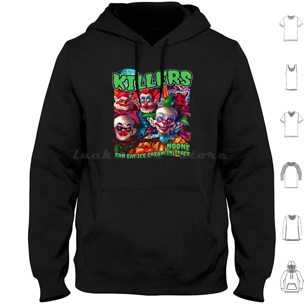 Killer Klowns From Outer Space Felpa Con Cappuccio In Cotone A Maniche Lunghe Killer Lowns Dallo Spazio Esterno Killer Di Outer Space Killer
