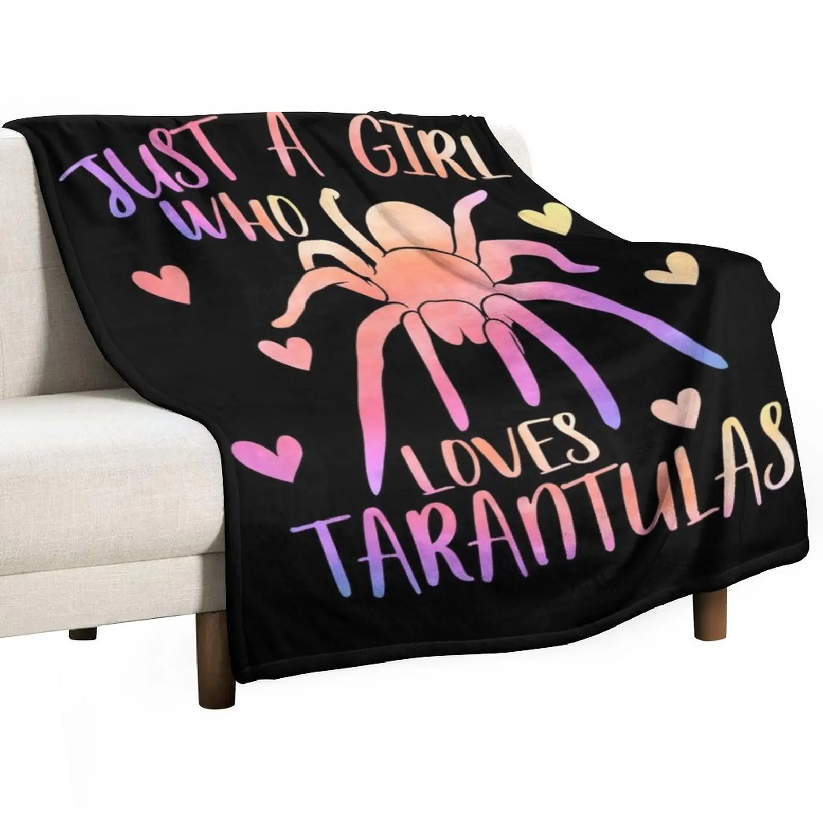 

Just a Girl who loves Tarantulas Throw Blanket Soft Bed Blankets Sofa Blankets