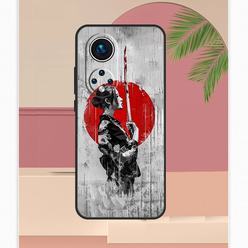 Japanese Samurai Warrior Geisha Phone Case - Artistic Protective Cover