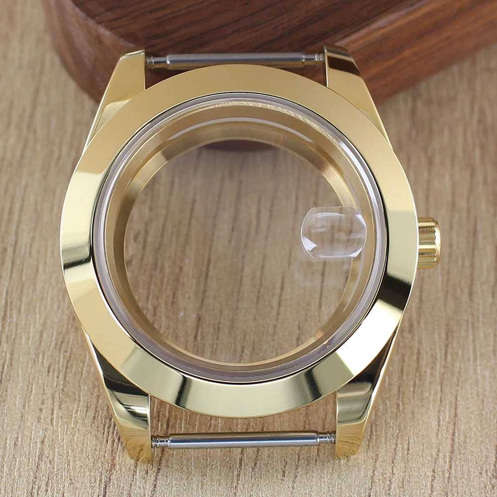 Fashion Round Edge Watch Case with Sapphire Glass - Waterproof, 36mm/39mm, 28.5mm Dial Compatibility