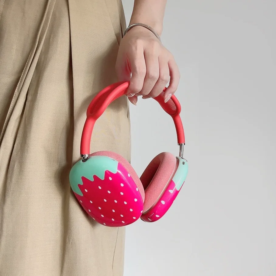 

Fruit Strawberry Cute Suitable for Apple AirPods Max Protective Case Anti Drop Simple Earphone Case