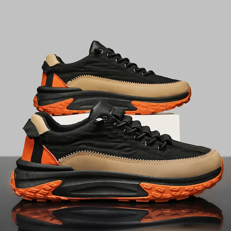 

Мужские холщовые кроссовки на массивной платформе, повседневная спортивная обувь для мужчин, уличные осенние удобные нескользящие мужские кроссовки, новые гаджеты 2024