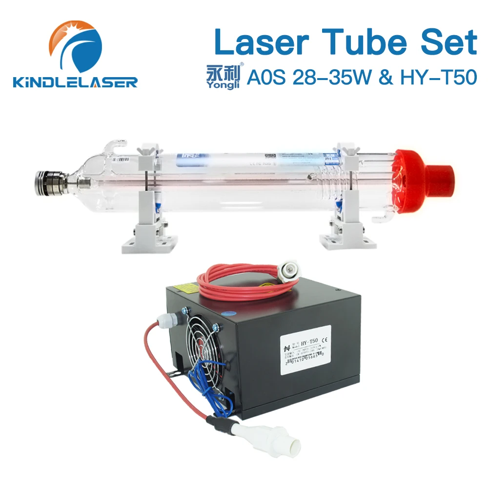 

Kindlelaser YONGLI A0S 28 Вт-35 Вт CO2 лазерная трубка диаметром. Блок питания для лазерной гравировки, 80 мм, 40 Вт