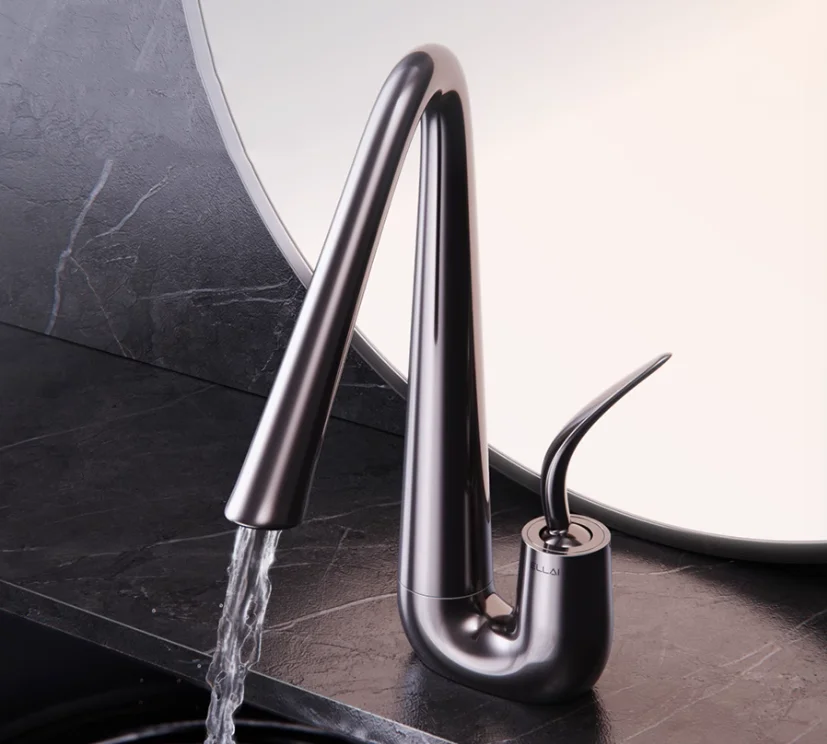 Brush Gold Basin Faucet Bathroom Single lever Hot and Cold Sink Lead Free Mixer Tap Faucet Solid Brass Lavtory Faucet New
