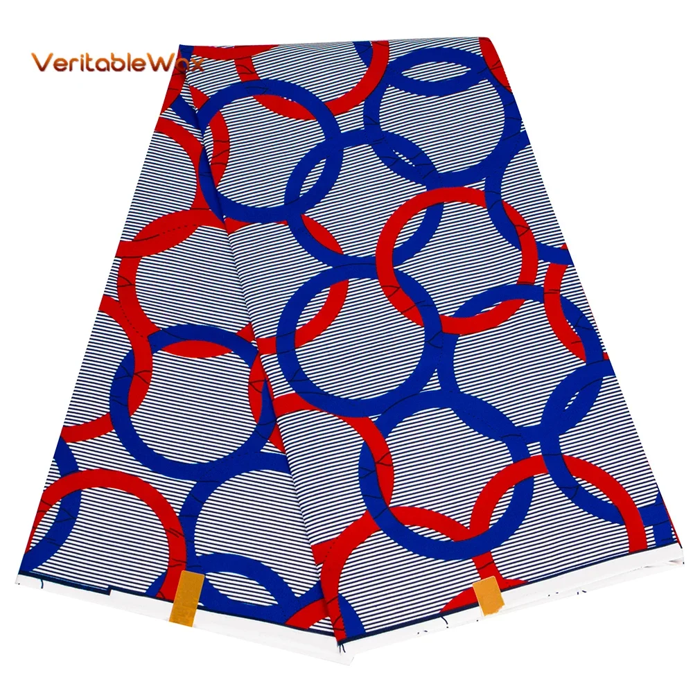 

2024 Ankara Tissu African Real Wax Print Fabric VeritableWax High Quality Abric Material for Clothes for Party Dress FP6539
